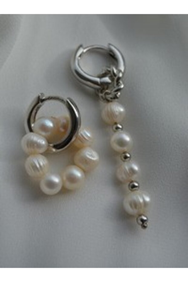 Pearl Earrings - Silver Color -