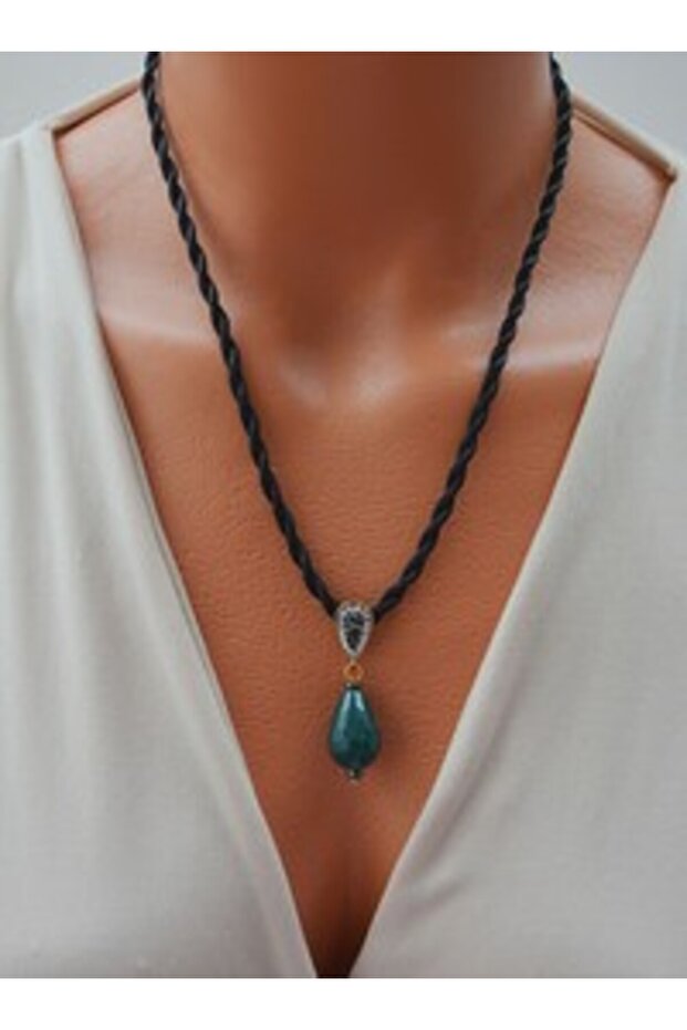 Jade and Hematite Stone Necklace -