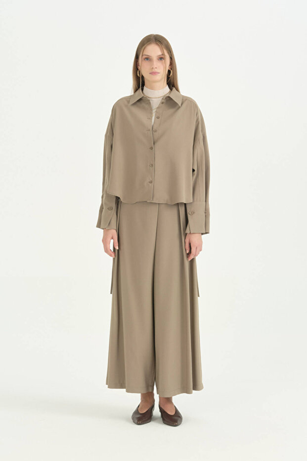 Oversize Form Modal Shirt - Mink