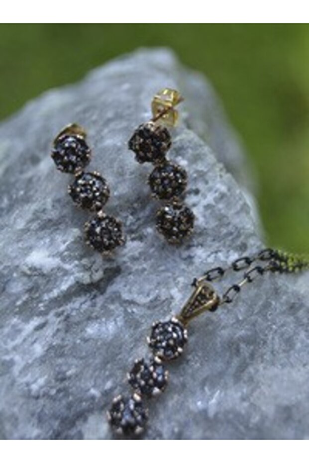 Authentic Necklace Earring Set - Bronze Color -