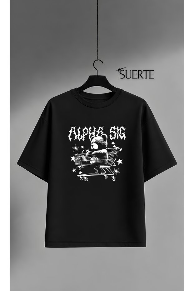 Unisex Oversize Retro Grunge Printed T-Shirt - Vintage Street Style Graphic Patterned Loose T-Shirt