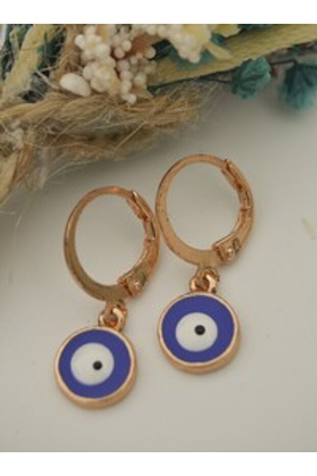 Nazar Beaded Mini Earrings - Rose -