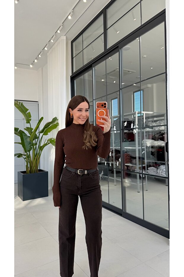 Balıkçıl Light Glitter Blouse Brown