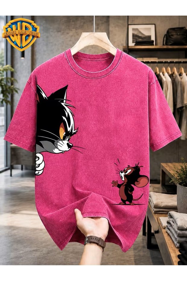 Printed T-Shirt. Short Sleeve Summer & Spring Casual Top, Clothing