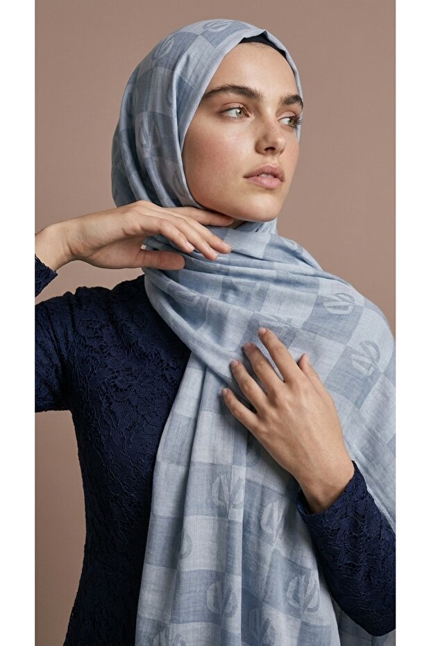 Lvd Printed Naia Jacquard Shawl (60% Naia 40% Cotton)