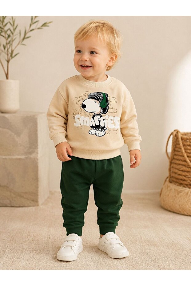 Baby Boy Printed Sweatshirt & Jogger Bottom Set 0-24 Months