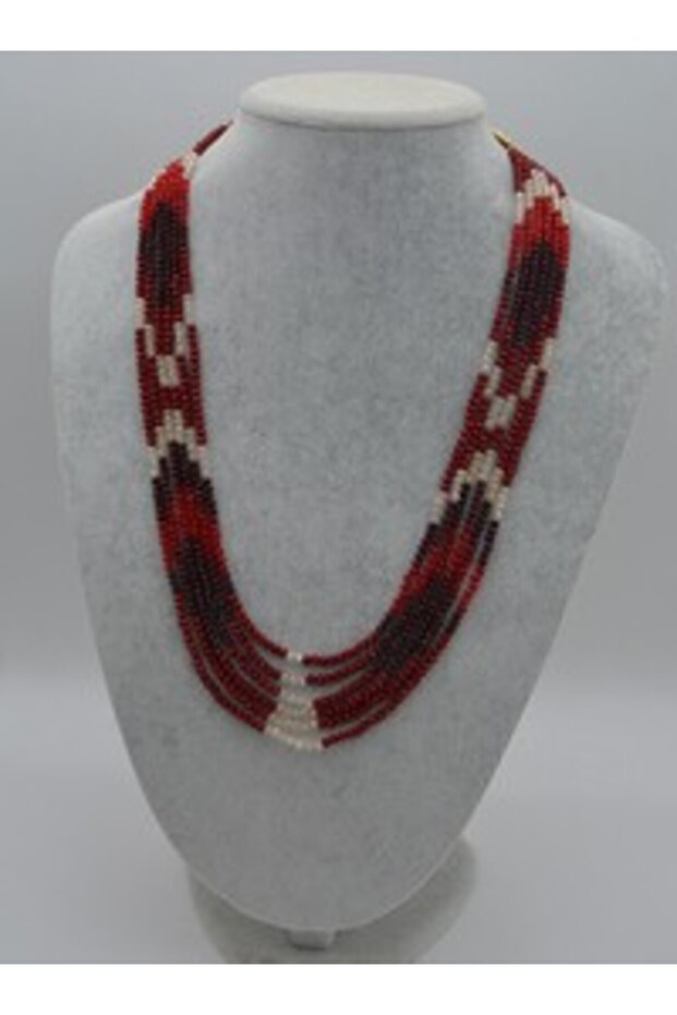 Czech Crystal Necklace - Red -