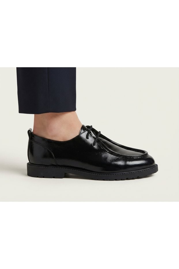Genuine Leather Lace-Up Casual Women's Shoes