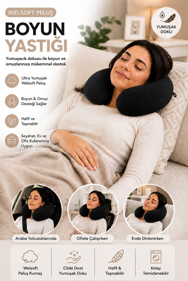 Neck Pillow 1St Quality Travel Neck Pillow with Neck Support Orthopedic Post-Nose Surgery Pillow Multi-Purpose Travel Pillow