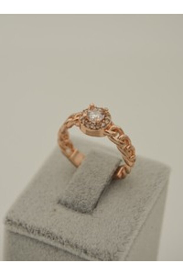 Zircon stone ring - rose -
