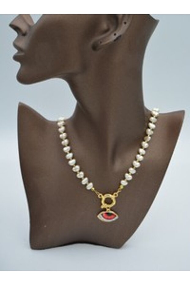 Pearl necklace - white -