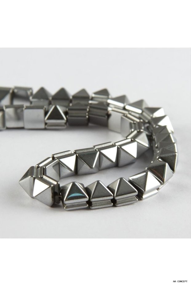 CONCEPTA Macramé Hematite Stone 8 mm Silver (210652) Standard Color