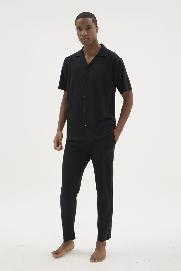 Kkt-26150 Apaj Collar Buttoned Pajama Set