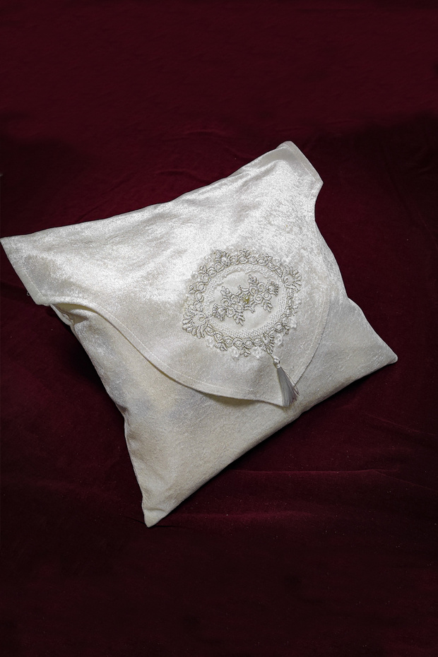 Bohça Velvet Envelope Bohça - Ecru
