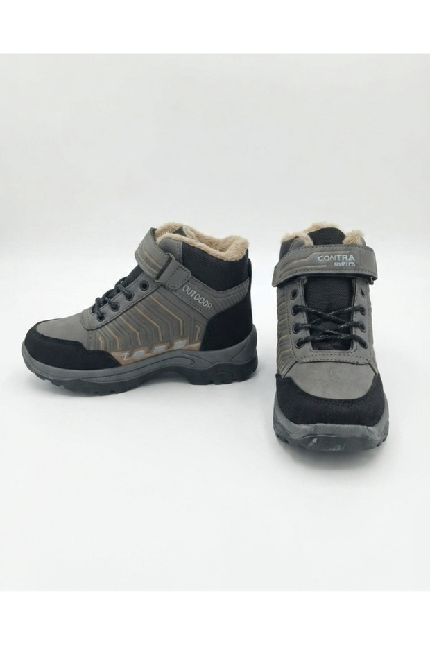 Boys' Outdoor Trekking Winter Lace-Up Velcro Sports Boots
