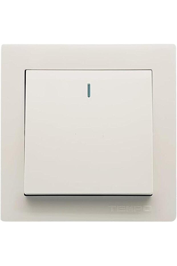 Modern Light Switch Single Gang 10A 250V Sleek White Design Durable Heat Resistant Wall Mount