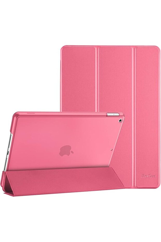 حافظة ProCase لجهاز iPad 10.2 بوصة من الجيل التاسع/الثامن/السابع، غطاء نحيف قابل للطي، باللون الوردي البطيخي