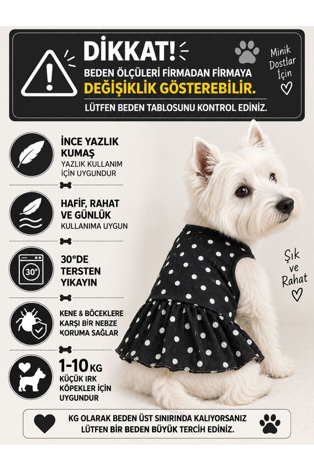 Small Breed White Polka Dot Summer Dog Dress Cat Dress (1-10kg)
