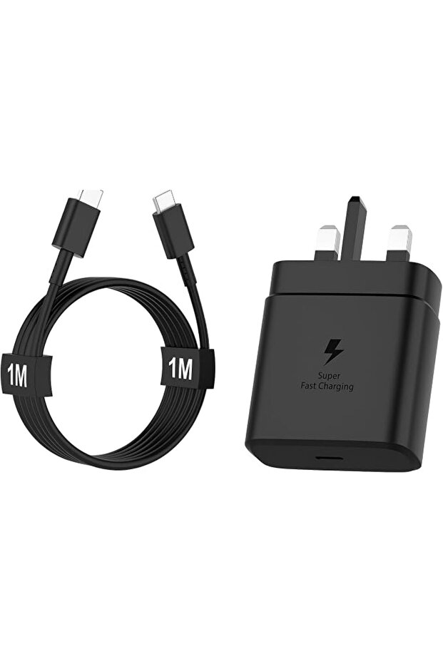 شاحن سريع USB C بقوة 65 واط مع كابل من النوع C إلى النوع C بطول 1 متر، محول شحن سريع PD، متوافق مع