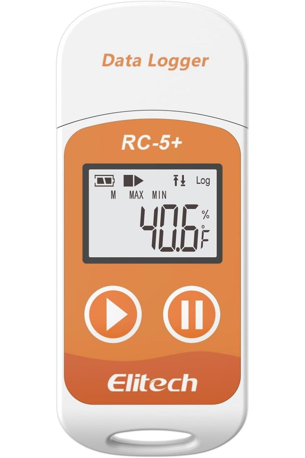 مسجل بيانات درجة الحرارة الرقمي RC-5+ مع USB وPDF، مقياس حرارة قابل لإعادة الاستخدام للثلاجة 3200