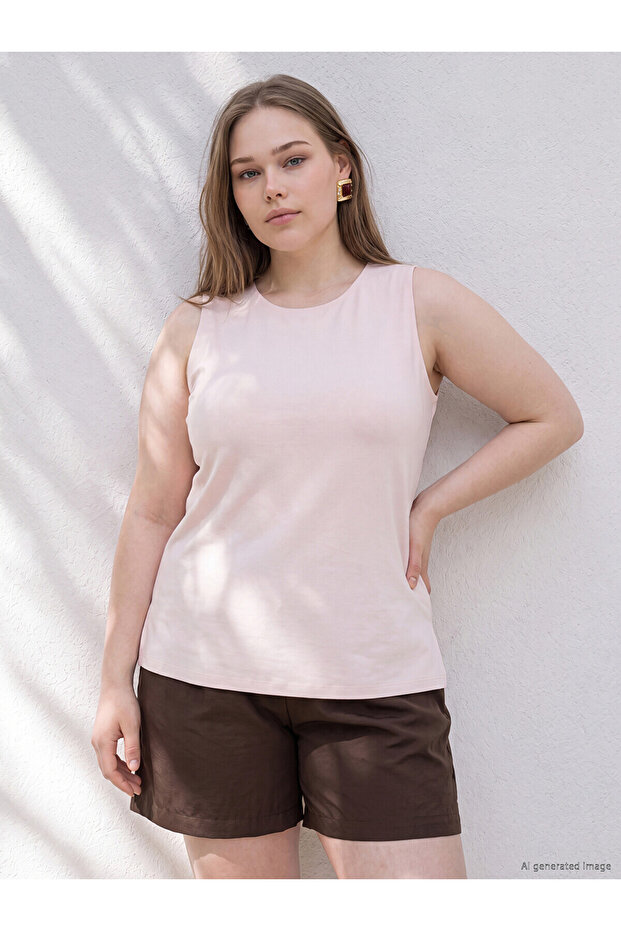 Two Mt Shop Quality Large Size Oval Neck Women's Undershirt