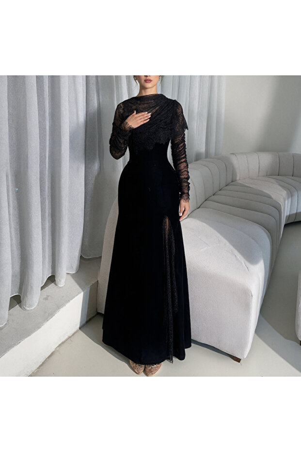 modest Patchwork Regular Fit Women's Lace Dresses