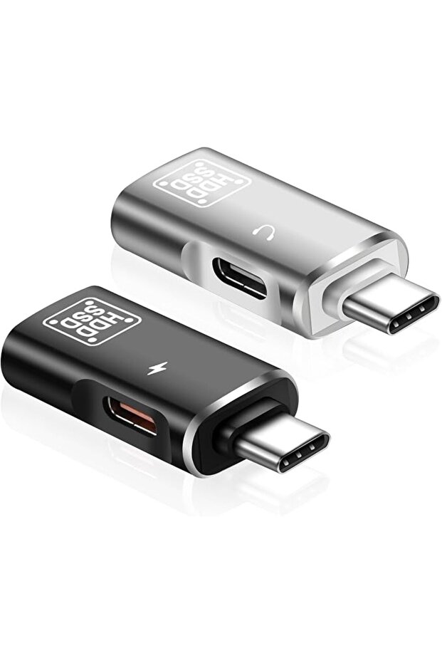 محول USB-C OTG 2 في 1 (عبوة من قطعتين) - محول من النوع C إلى USB 3.0 + محول شحن USB-C، محول من USB-C إلى USB-A