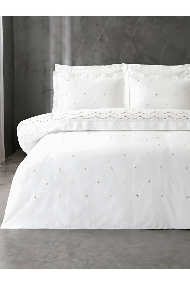 Grace Embroidered Cotton Satin Double Duvet Cover Set