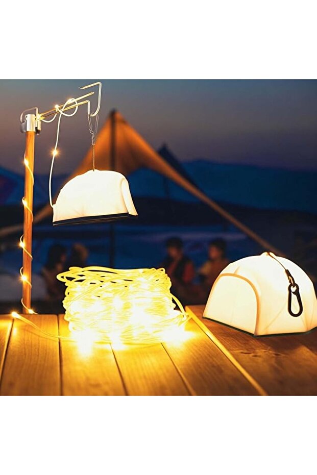 LED String Lights 49FT Rechargeable Warm White & Multicolor