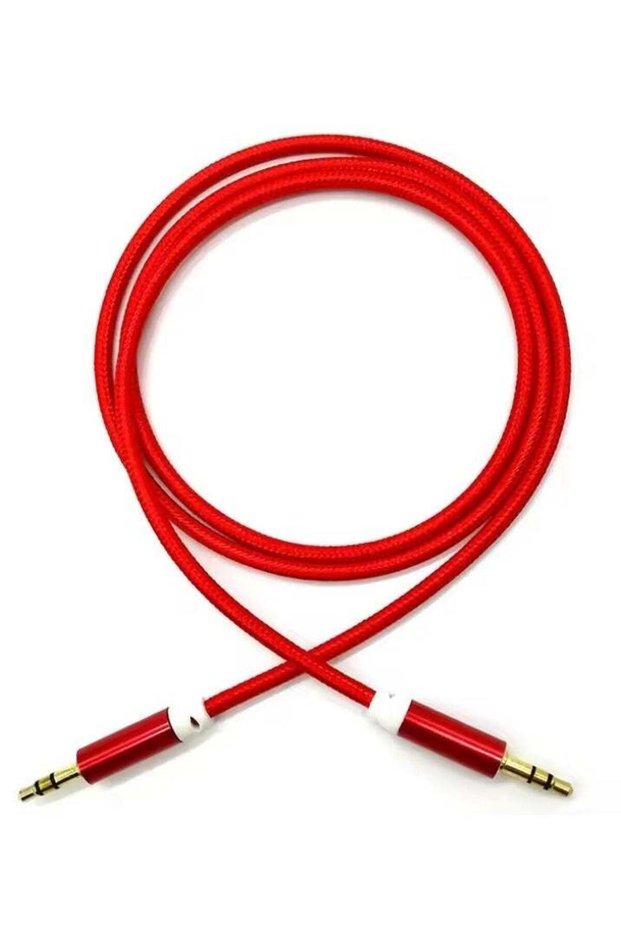 AUX Audio Cable Woven Fabric 3.5mm Metal Head Cord Male To Male Stereo Extension Line For Car Phones TV LCD And Speakers