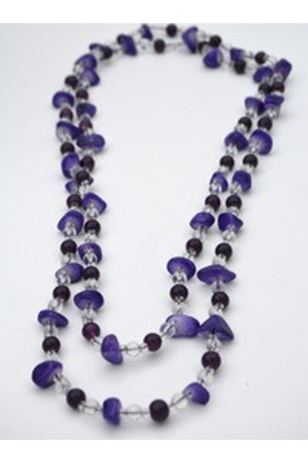 My hair glass necklace - purple -