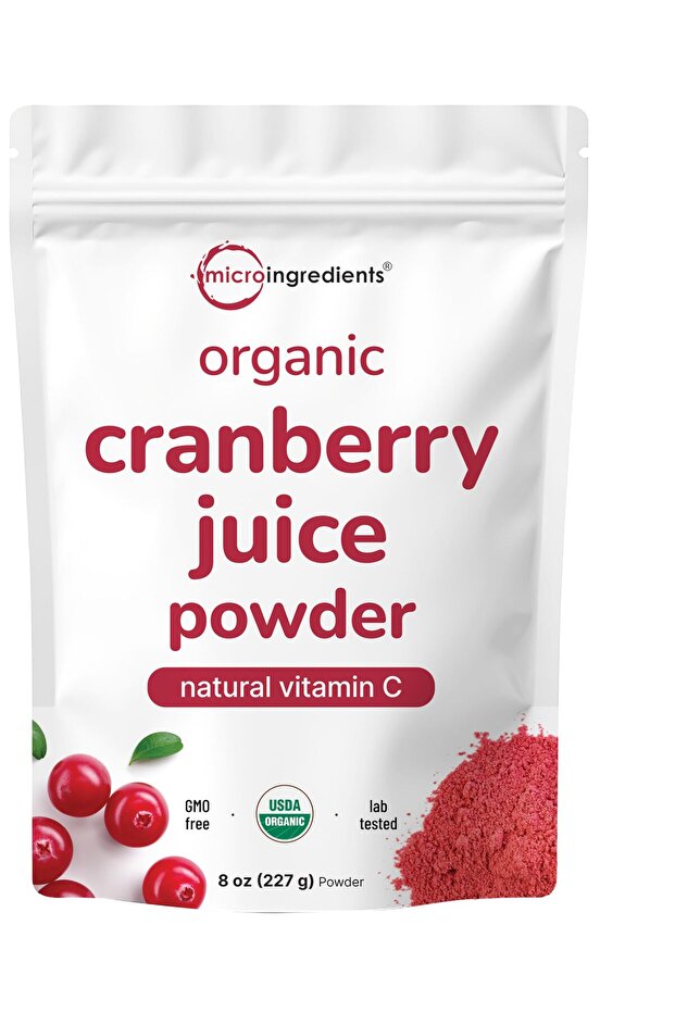Organic Cranberry Juice Powder (Wild, Cold Pressed), 8 oz – Urinary & Support, Filler Free