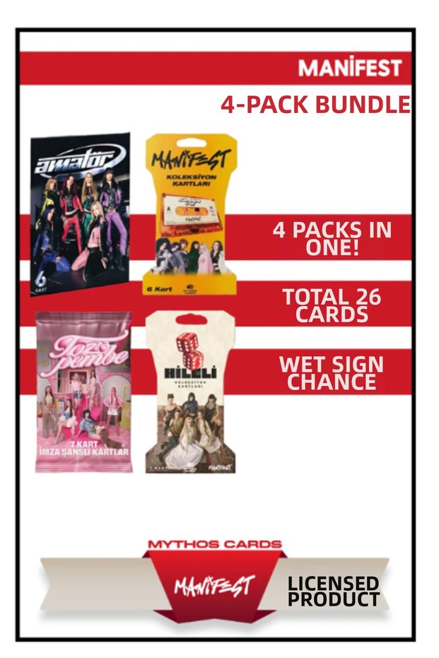 Dekomus Pocket Notebook Gift Set of 4: Hilali & Powder Pink & Amateur 6-Piece & Better Bundle