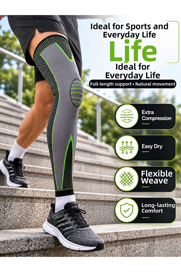 Long Compression Knee Support Strong Support for Sports and Daily Use