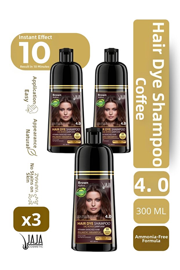 Brown Hair Shampoo 4.0 | 300 ml & 3 Units for Whites