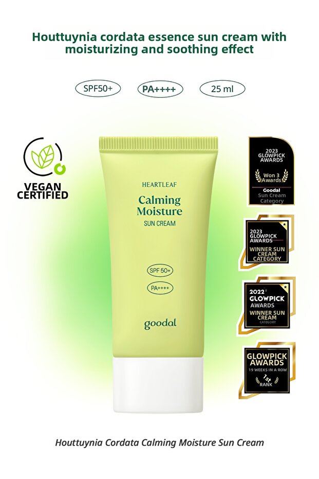 Sunscreen with a Calming Appearance Houttuynia Cordata Calming Moisture Sun Cream Spf50+ 25ml