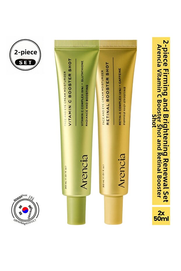 Vitamin C Booster and Retinal Booster Shot 2-Pack Skin Firming and Brightening Renewal Set 2X30Ml