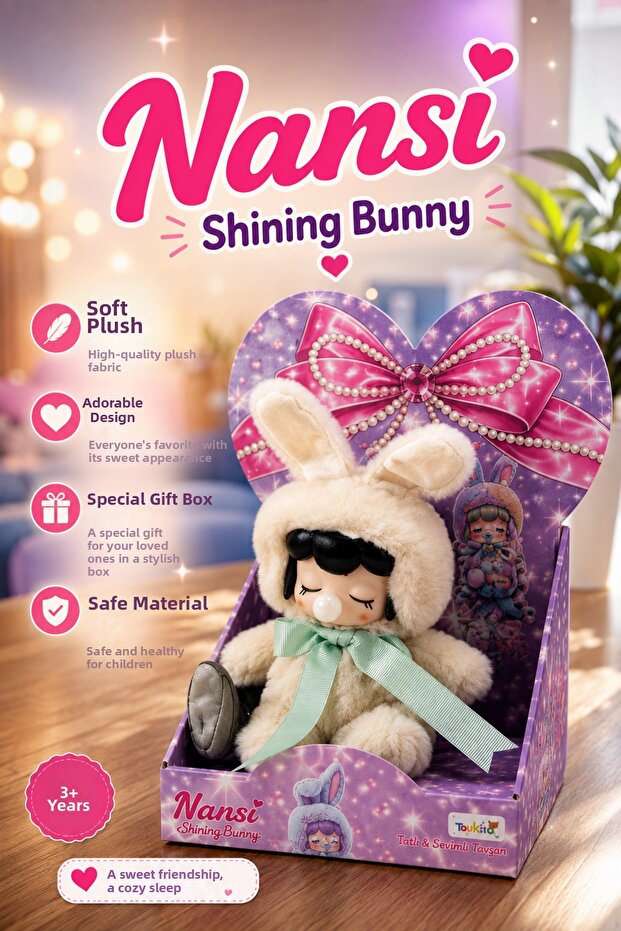 Nansi Rabbit Costume Plush Doll – Sleeping Companion Gift Boxed Toy