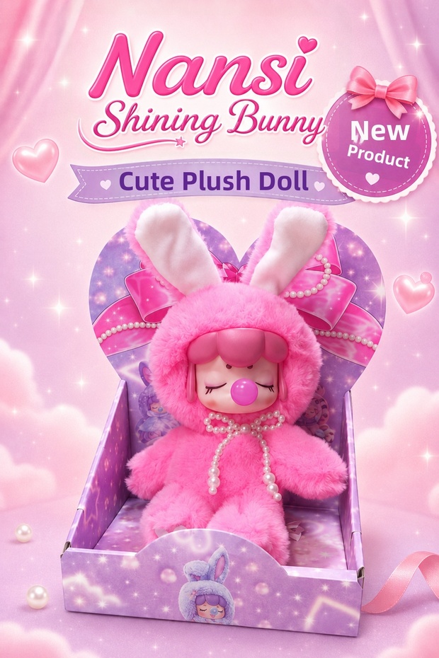Nansi Rabbit Costume Plush Doll – Sleeping Companion Gift Boxed Toy