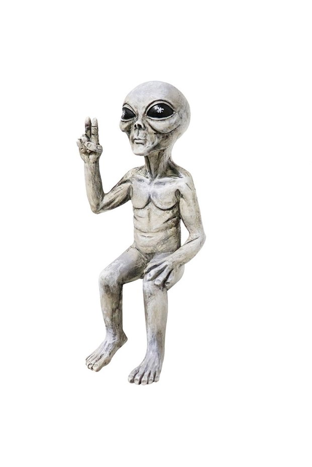 A5 Funny Resin Alien Statue Figurine Outdoor Garden Decor Sculpture Novelty Desktop Home Decor for H
