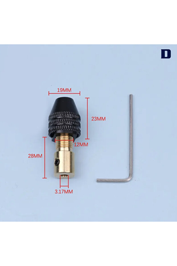 D-3.17mm 1PC 0.3-3.4mm Universal Small Electronic Drill Bit Collet Mini Chuck Tool Set Fixture Clamp