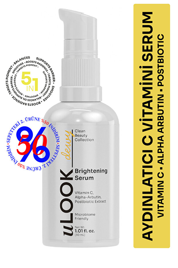 Vitamin C Brightening Serum | Alpha Arbutin and Postbiotic-Containing Brightening Care | 30 ml