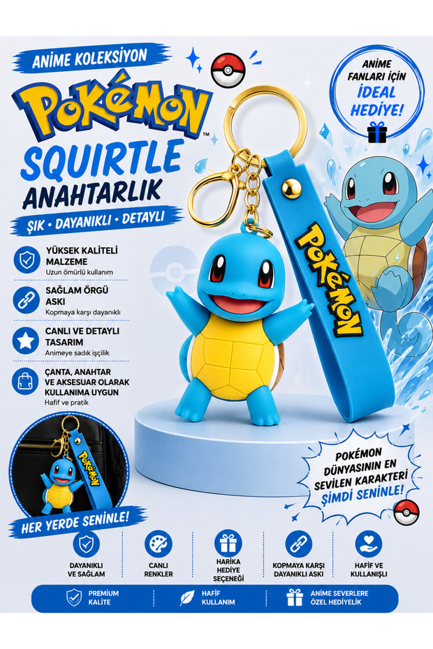 Pokemon Keychain Charmander Pi̇kachu Charizard and Others Silicone Keychain Pokemon