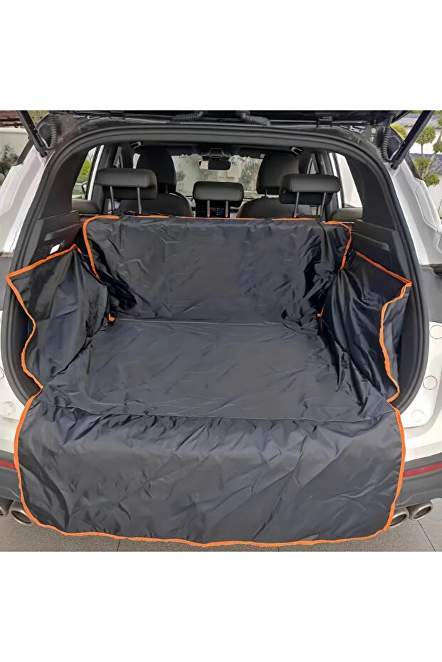 black Pet Dog Car Rear Seat Cover Anti-Scratch Cushion Mat Waterproof Cargo Liner Protector Pad For