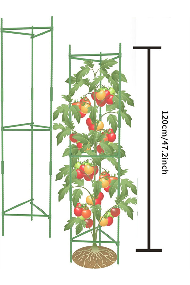 1pcs Tomato Cage, Up To 51 Inches Of Plant Stakes Vegetable Grids Assembled For Garden Climbing Plan