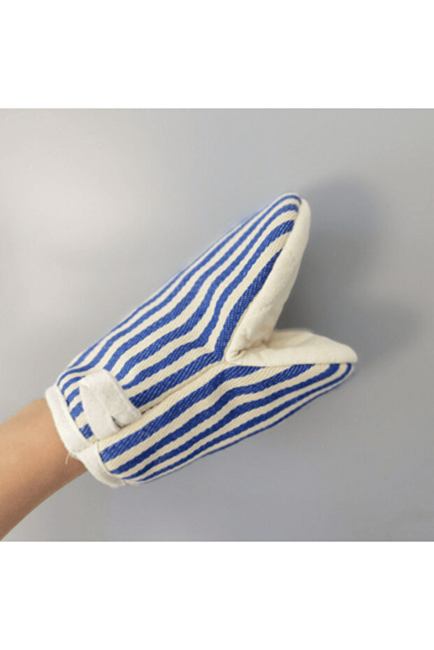 Blue 1PC Heat-insulating Gloves Potholder Kitchen Anti-scald Microwave Gloves High Temperature Resi