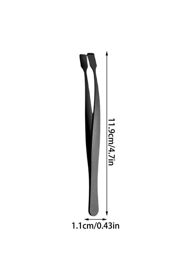 Black Lower Eyelash Tweezers Stainless Steel Eyelash Cluster Applicator Tweezers Lash Applicator To