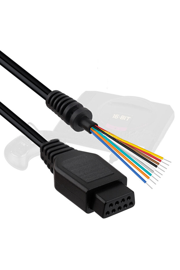 Cable for Sega Genesis 2 MD 2 Control Cable for Mega Drive 2 Gamepad Controller Extension Cord 9Pin