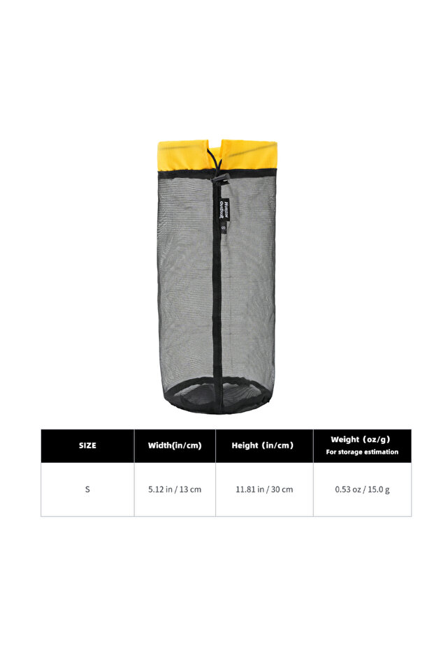 S [HODR] Mesh Bags Lightweight Mesh Stuff Sack Drawstring Storage Bags Compression Pouches for Campi