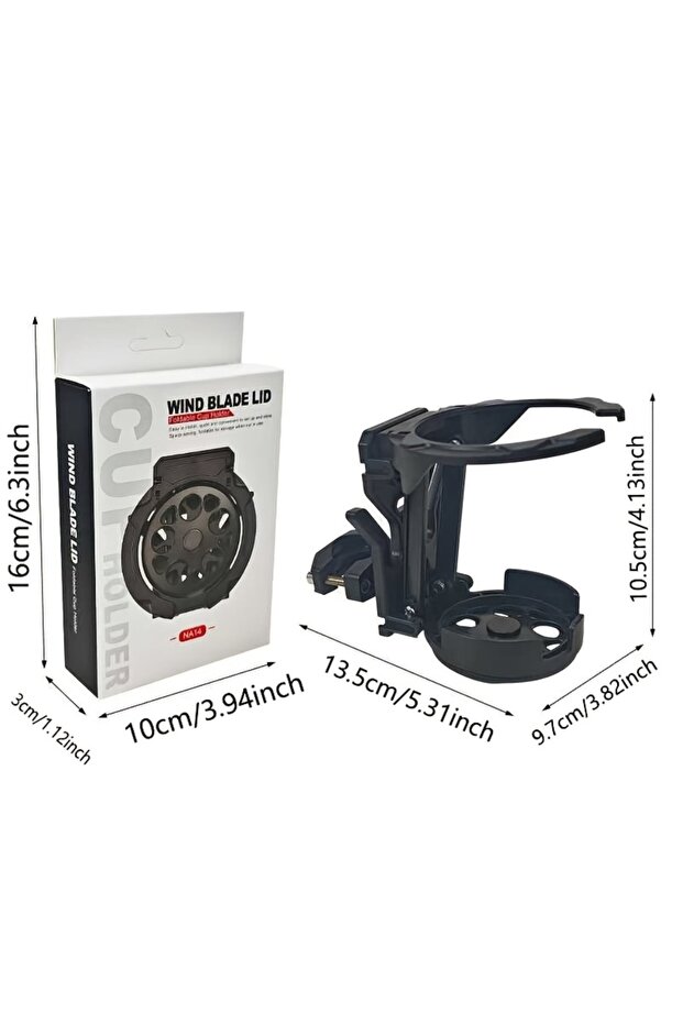 Black N14 Bike water bottle holder, universal fixed drink rack for cycling, takeaway riding and prot